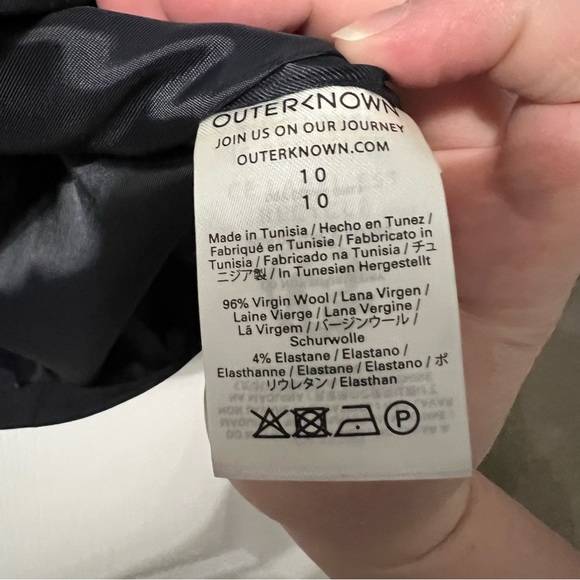 Outerknown Black Virgin Wool Oversized Blazer Jacket *NWT* - Picture 9 of 14